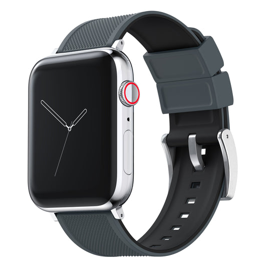 Apple Watch | Elite Silicone | Smoke Grey Top / Black Bottom - Barton Watch Bands