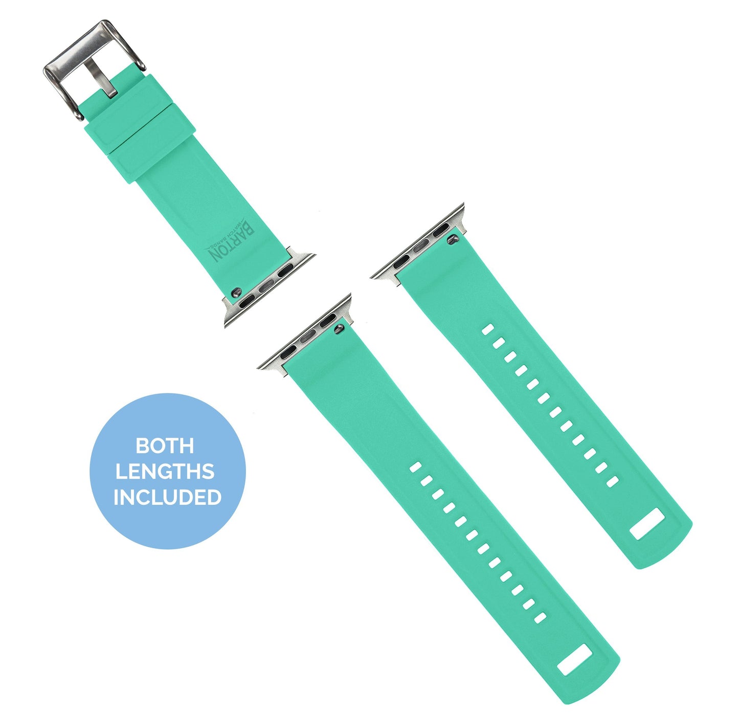 Apple Watch | Elite Silicone | Smoke Grey Top / Mint Green Bottom - Barton Watch Bands