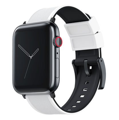 Apple Watch | Elite Silicone | White Top / Black Bottom - Barton Watch Bands