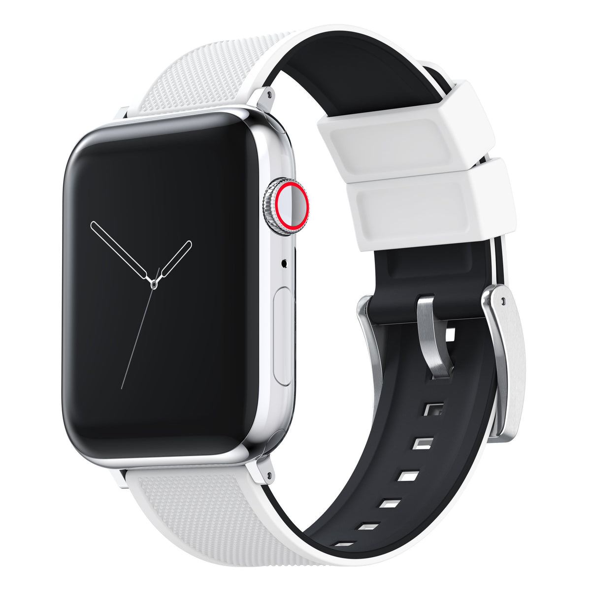 Apple Elite Silicone White Top Bottom Band
