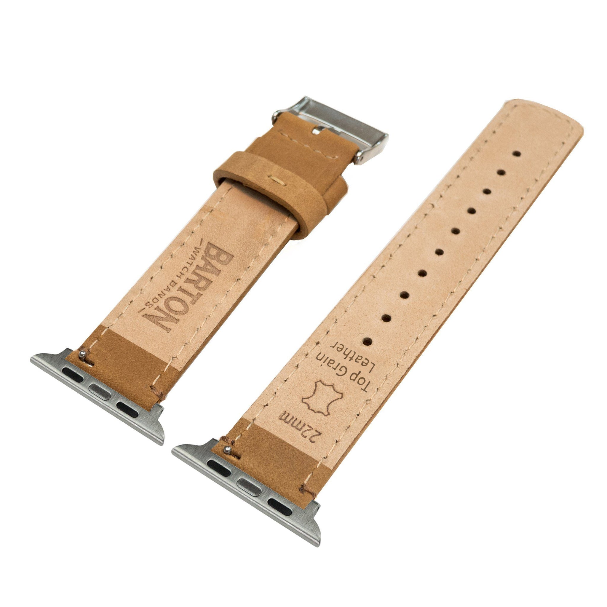 Light Brown Leather Apple Watch Band | Gingerbread Brown | BARTON ...