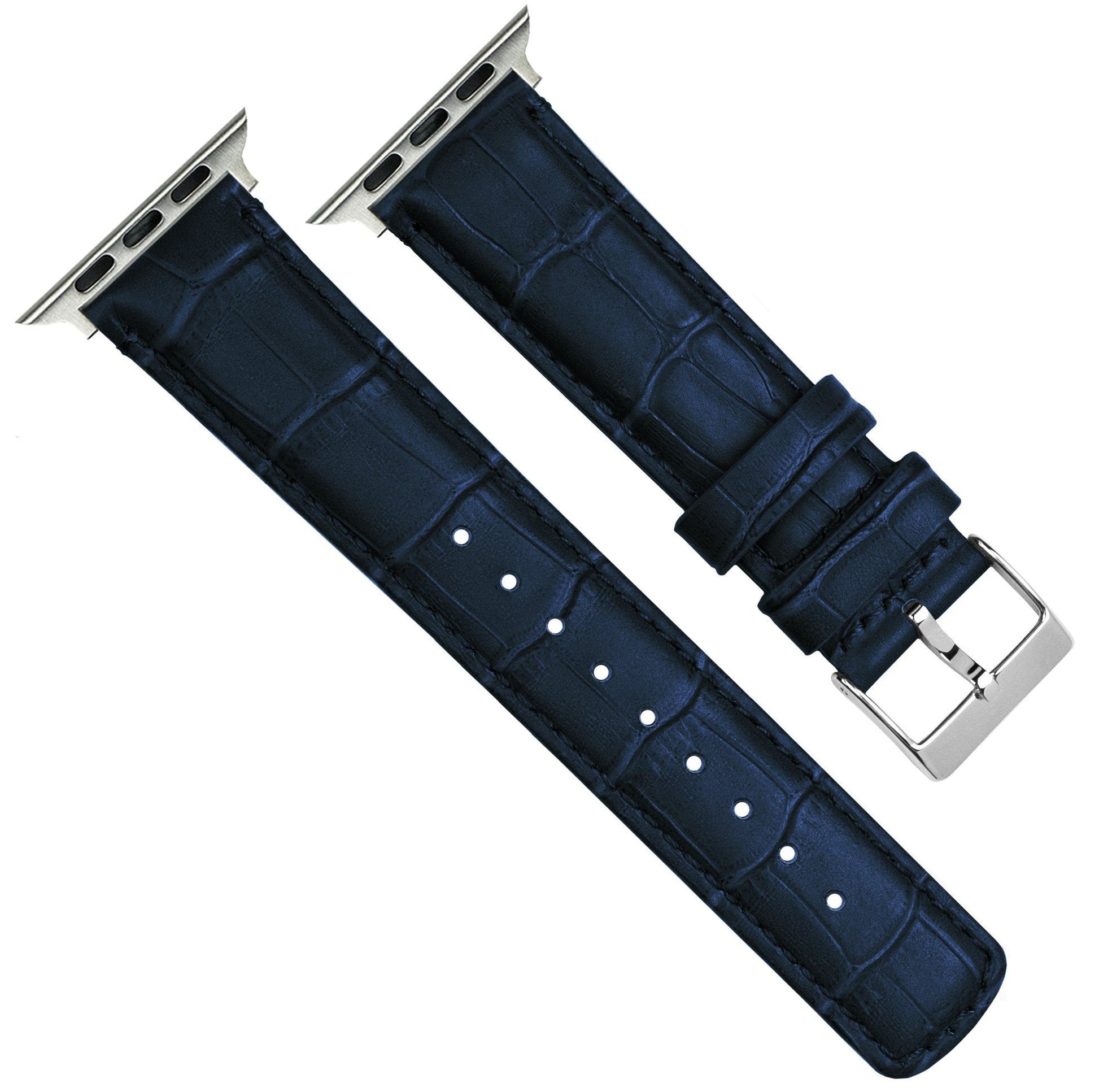 Apple Watch | Navy Blue Alligator Grain Leather - Barton Watch Bands