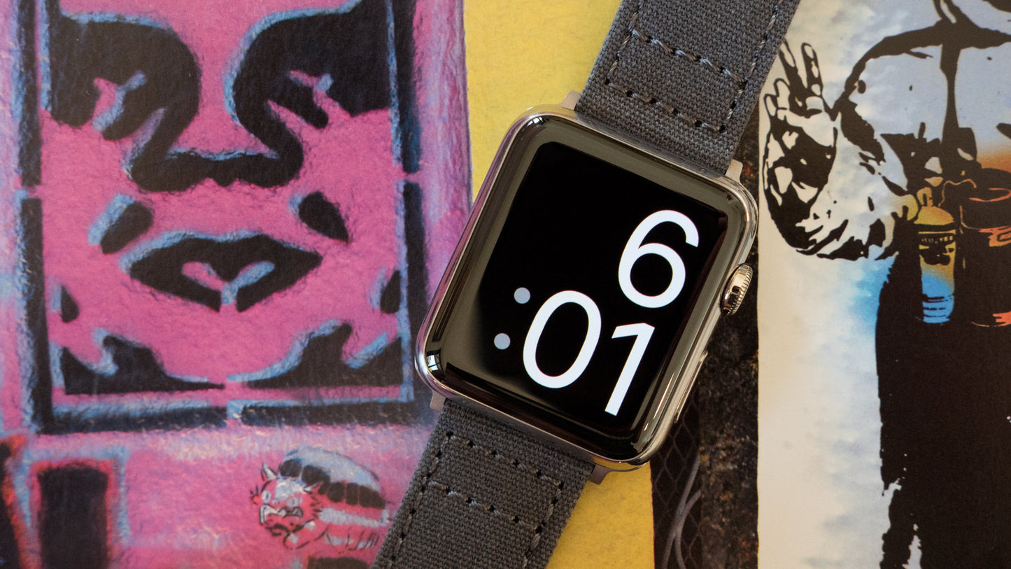 Apple Watch | Smoke Grey Canvas - Barton Watch Bands