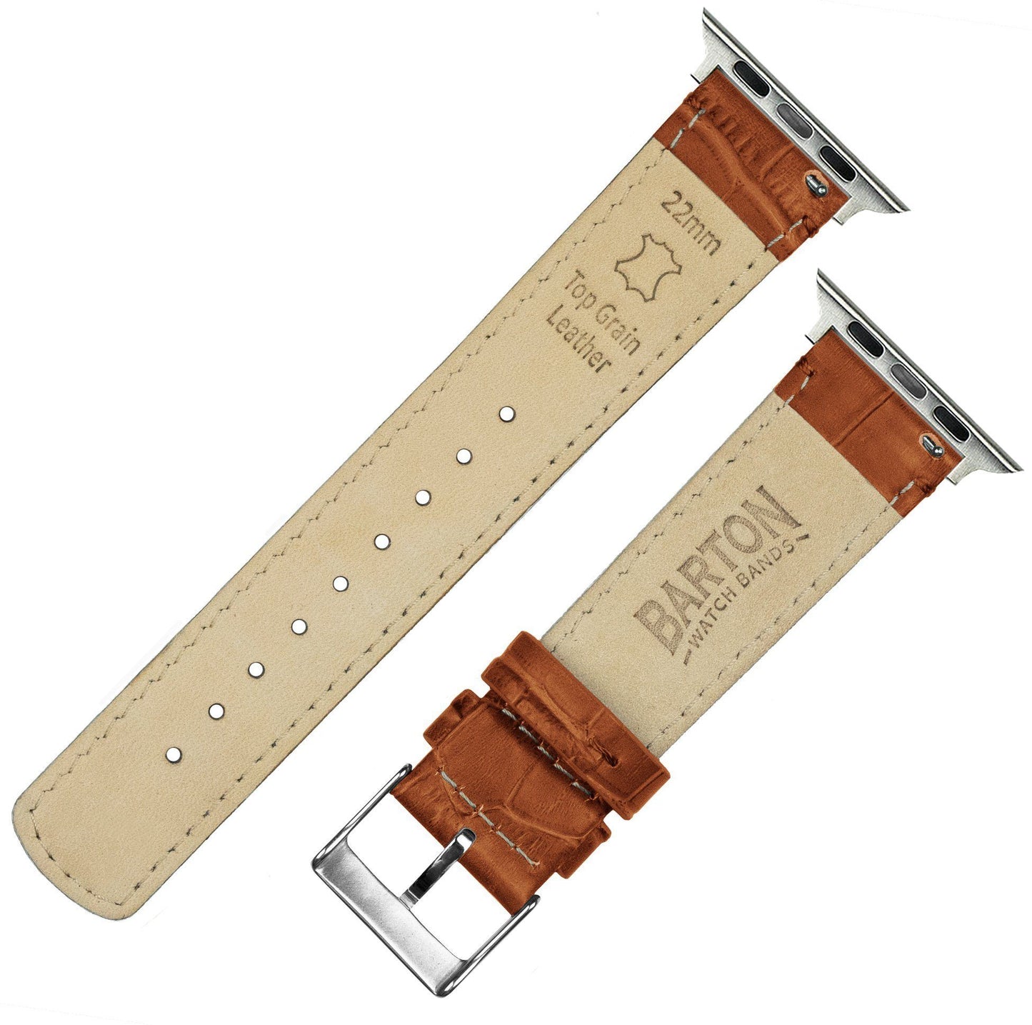 Apple Watch | Toffee Brown Alligator Grain Leather - Barton Watch Bands