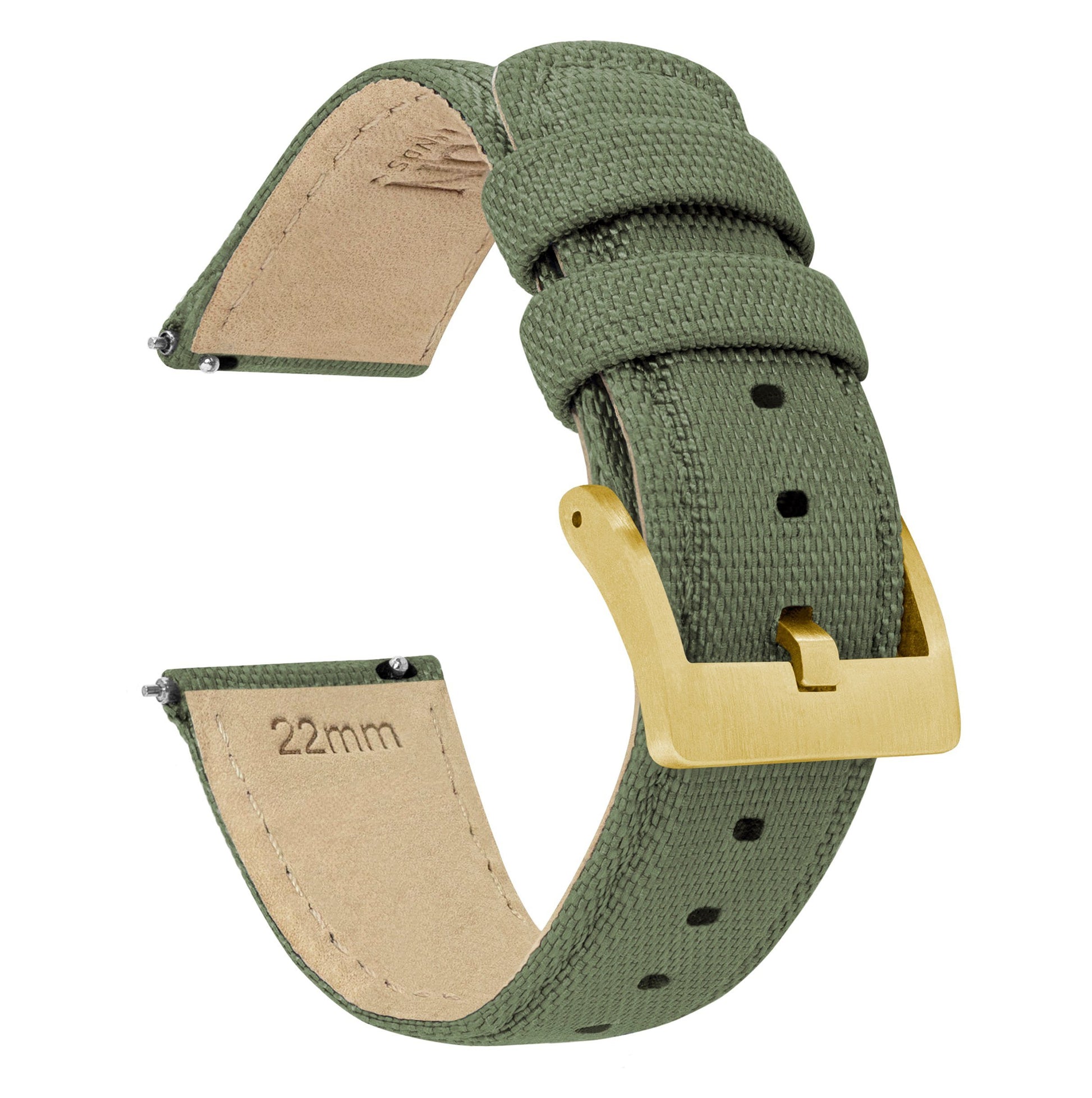 Army Green | Sailcloth Quick Release - Barton Watch Bands