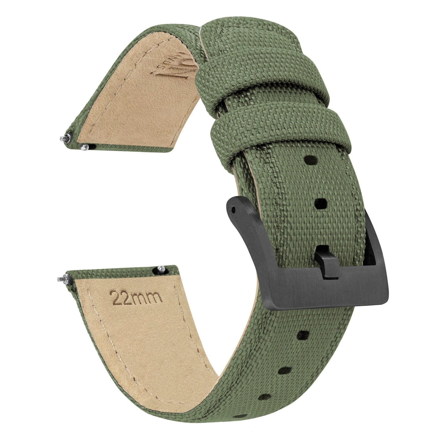 Army Green | Sailcloth Quick Release - Barton Watch Bands