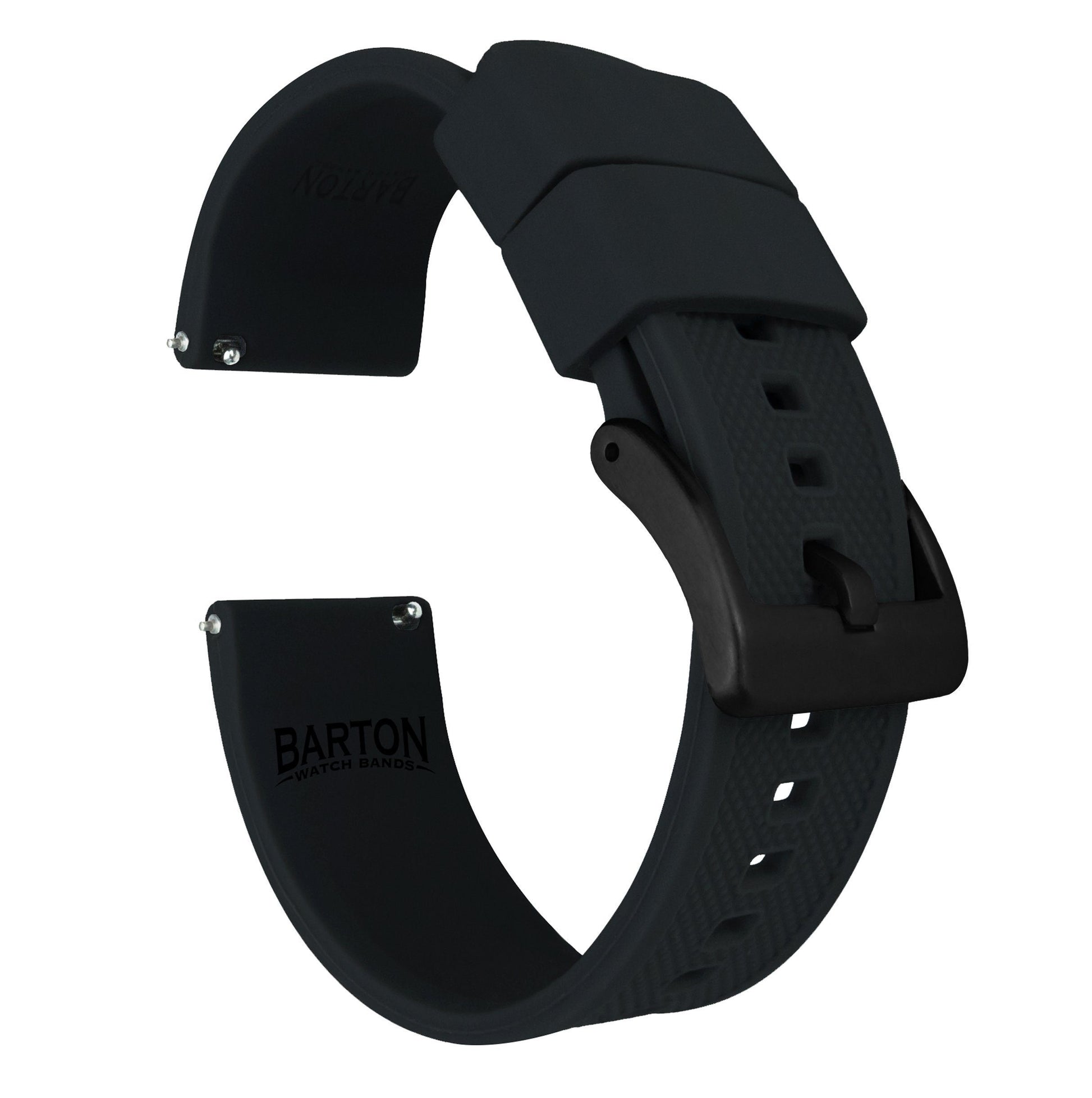 Black Elite Silicone Watch Band 