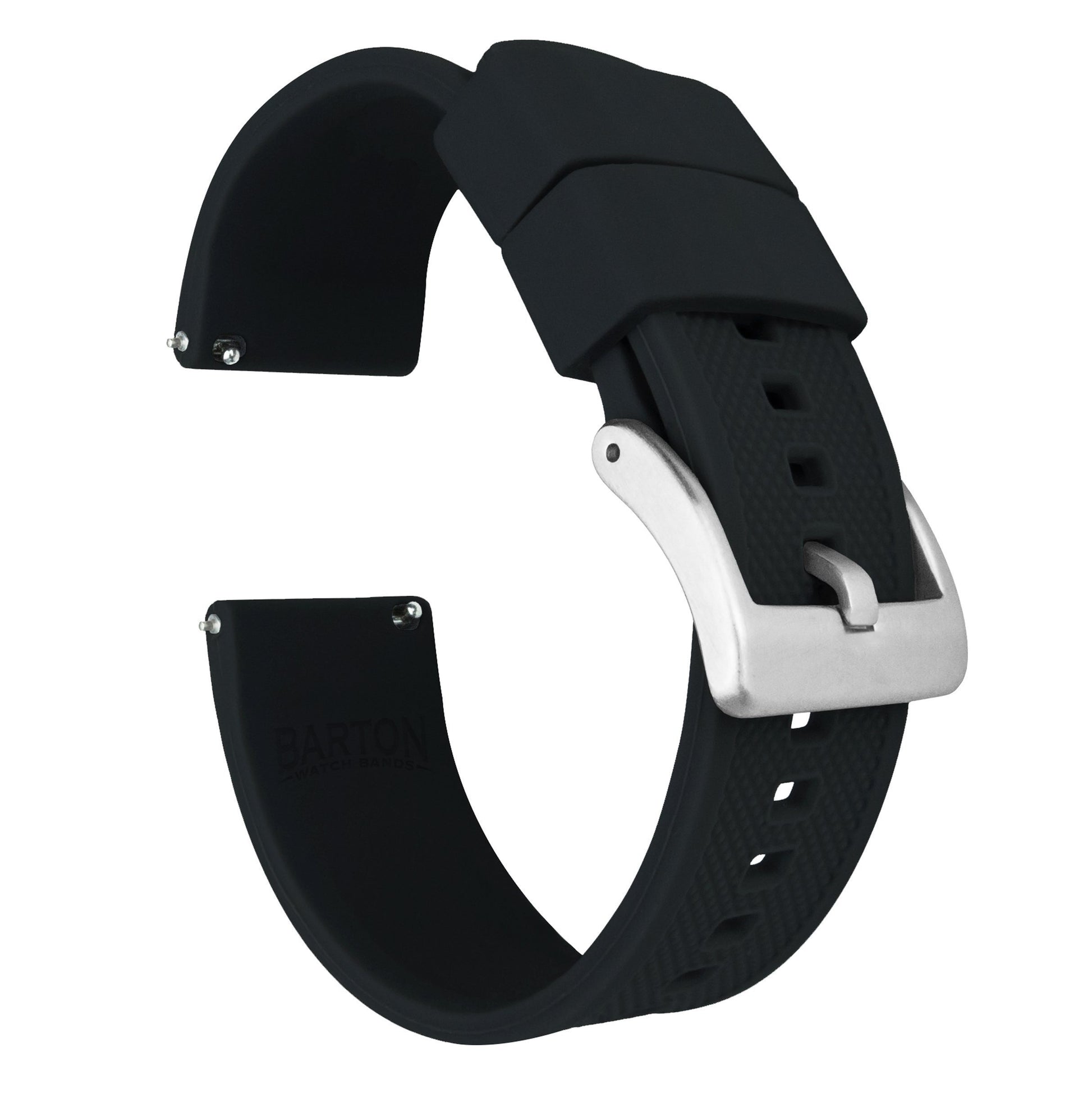 Black Elite Silicone Watch Band 