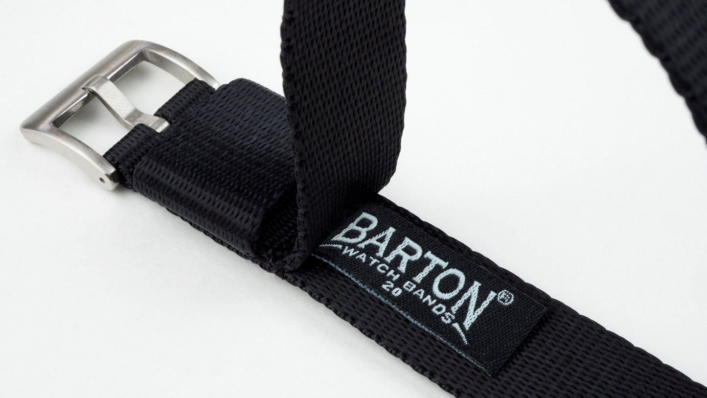 Black | Elite Nylon NATO Style - Barton Watch Bands