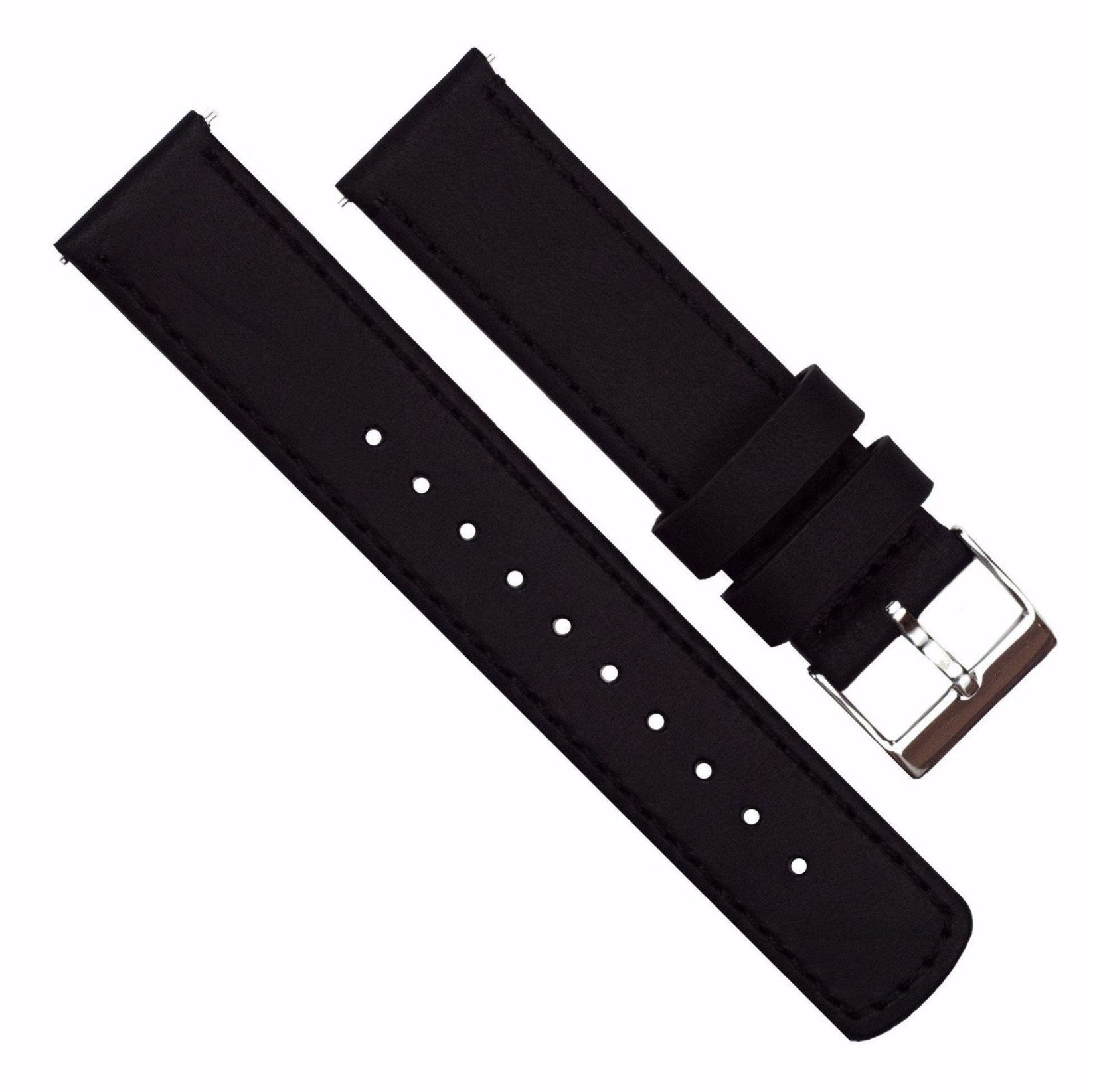 Black Leather Watch Band Quick Release Watch Strap BARTON Barton