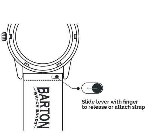 Black Leather | Blue Stitching - Barton Watch Bands