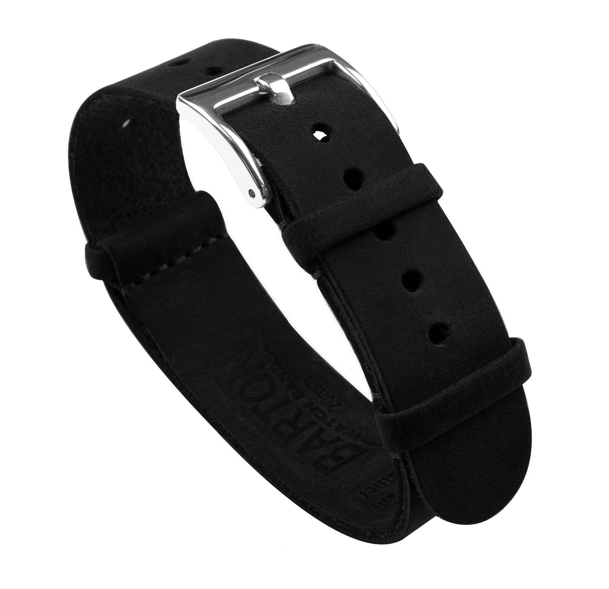 Black | Leather NATO Style - Barton Watch Bands