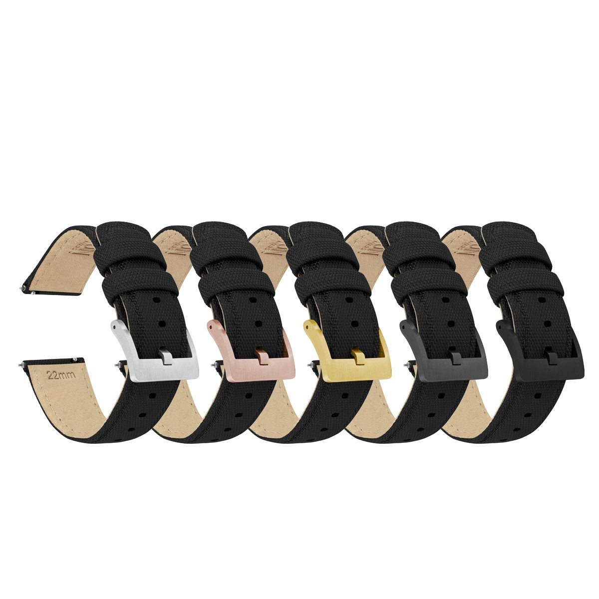 Black | Sailcloth Quick Release - Barton Watch Bands