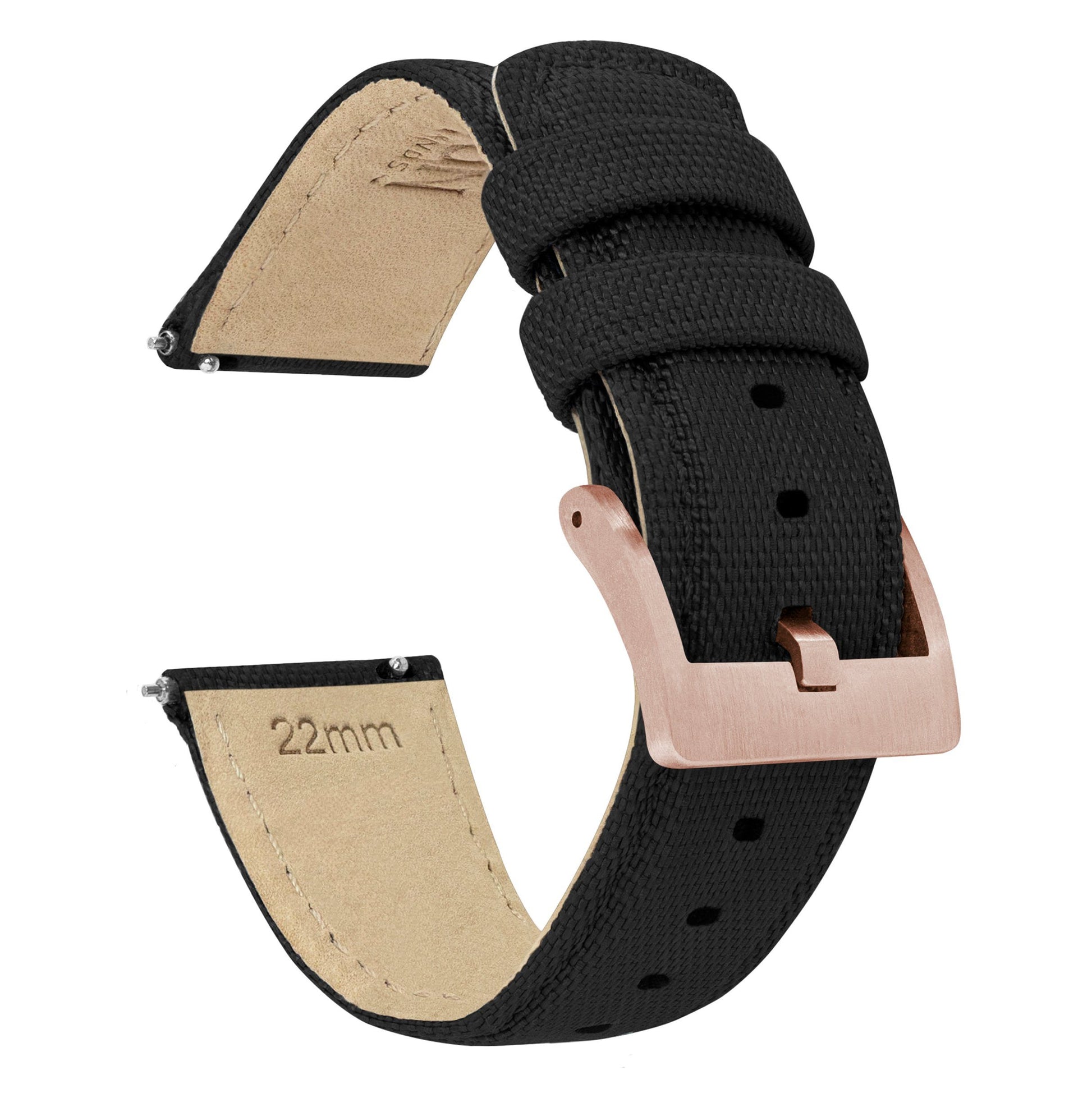 Black | Sailcloth Quick Release - Barton Watch Bands