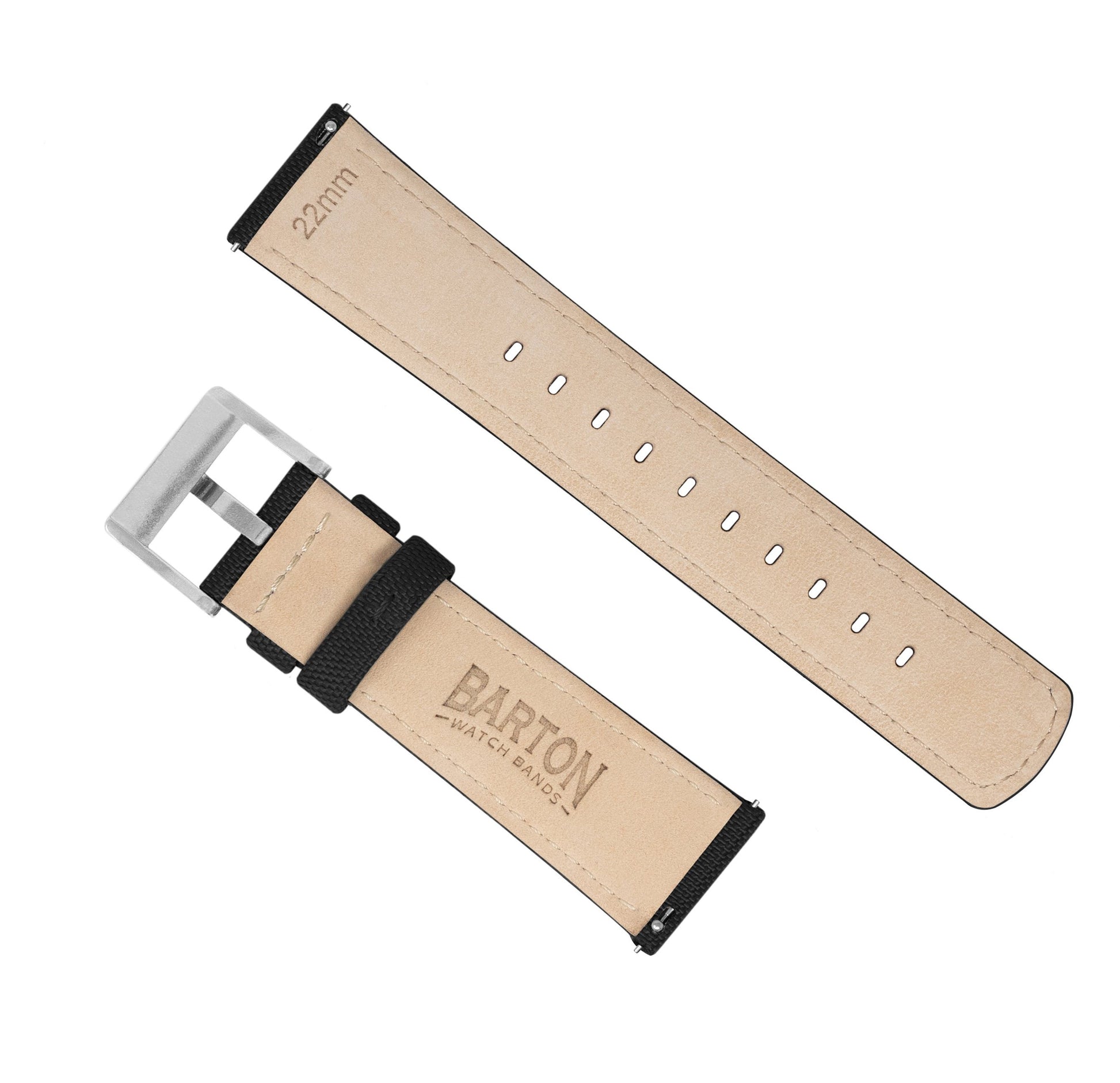 Black | Sailcloth Quick Release - Barton Watch Bands