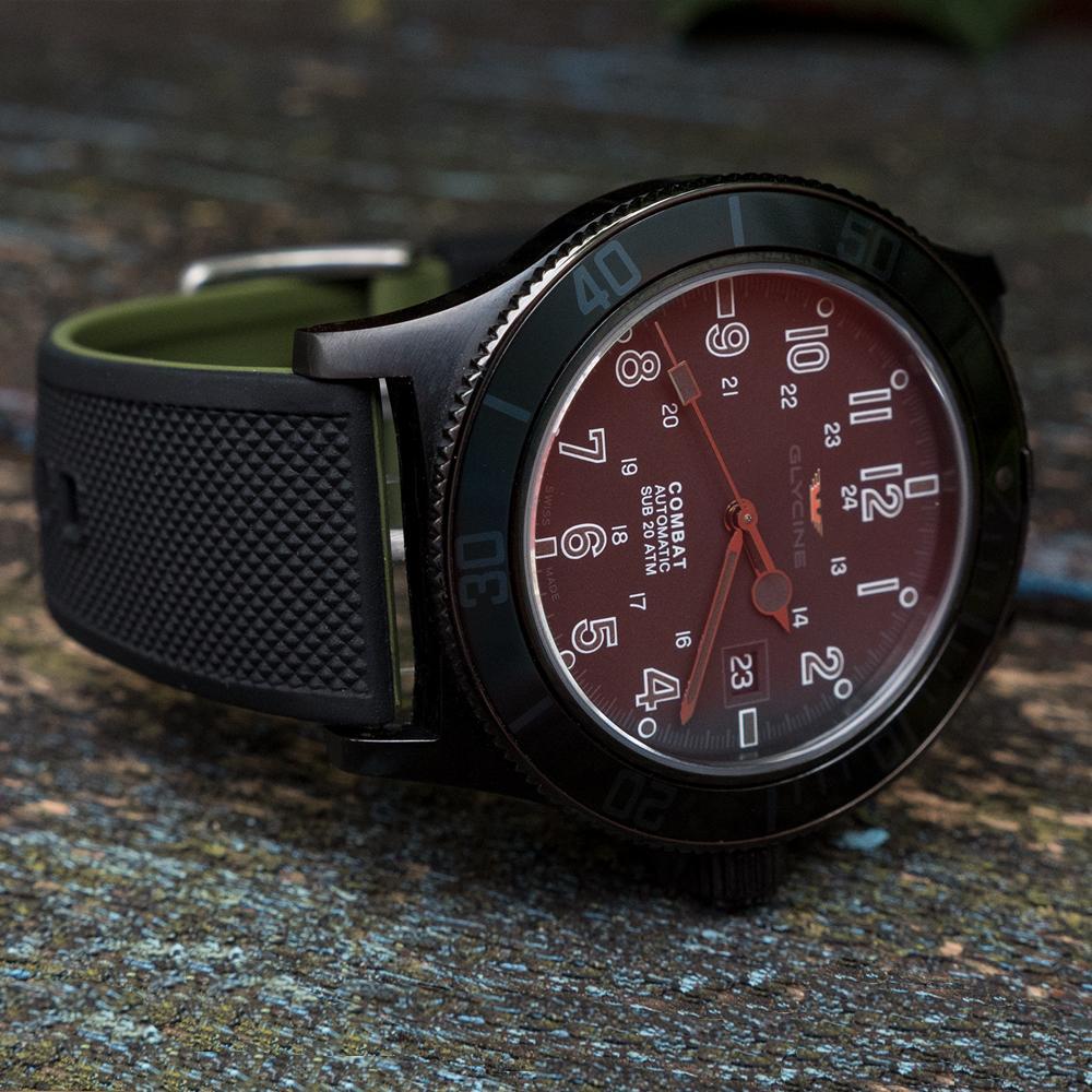 Black Top / Army Green Bottom | Elite Silicone - Barton Watch Bands