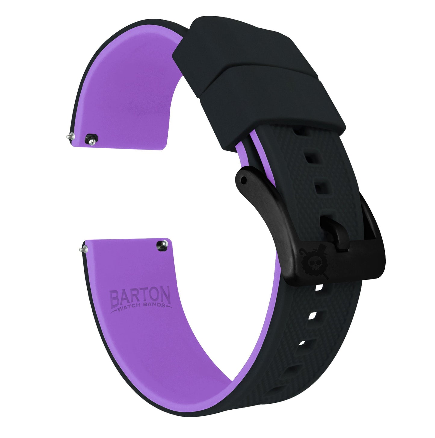 Black Top / Purple Bottom | Elite Silicone - Barton Watch Bands