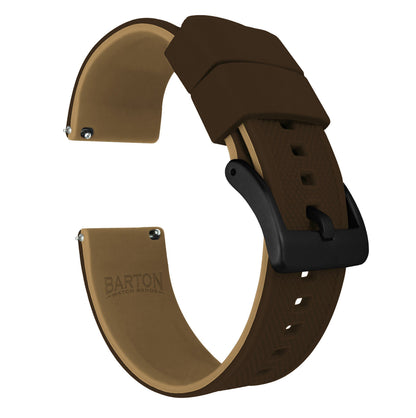 Brown Top / Khaki Bottom | Elite Silicone - Barton Watch Bands