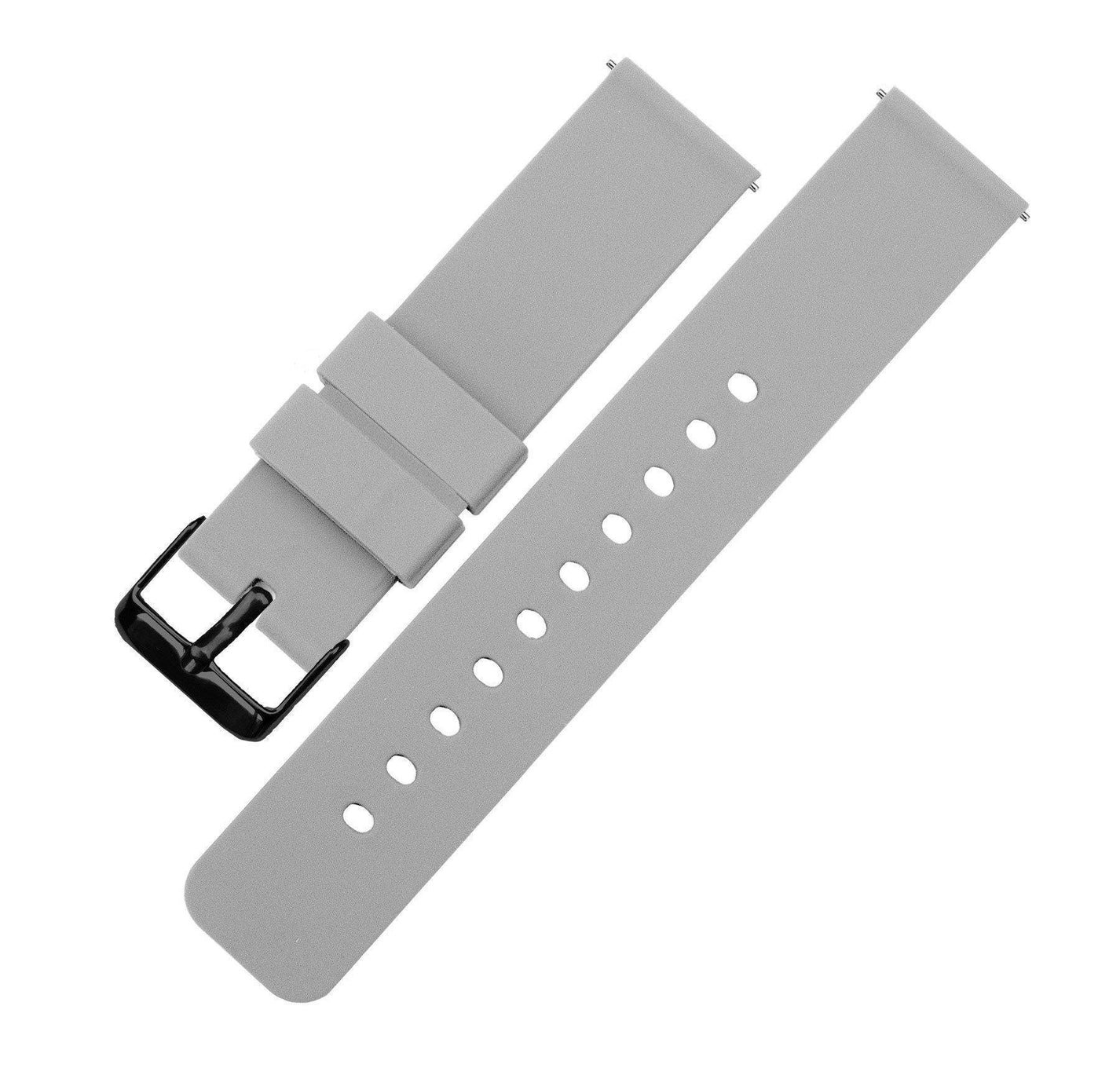 Grey Rubber Watch Band Gray Quick Release Watch Straps from BARTONN