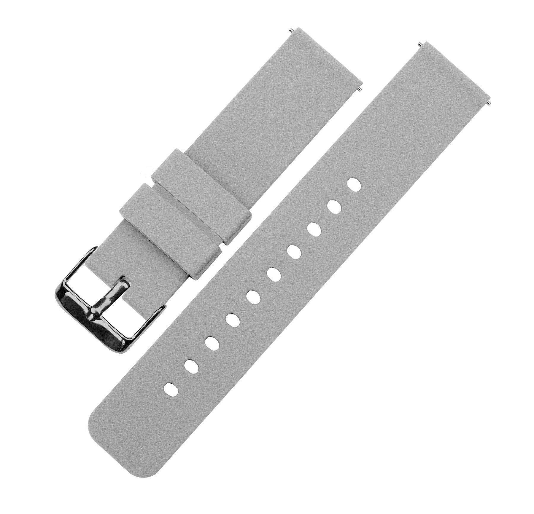 Grey Rubber Watch Band | Gray Quick Release Watch Straps from BARTON |  Barton Watch Bands