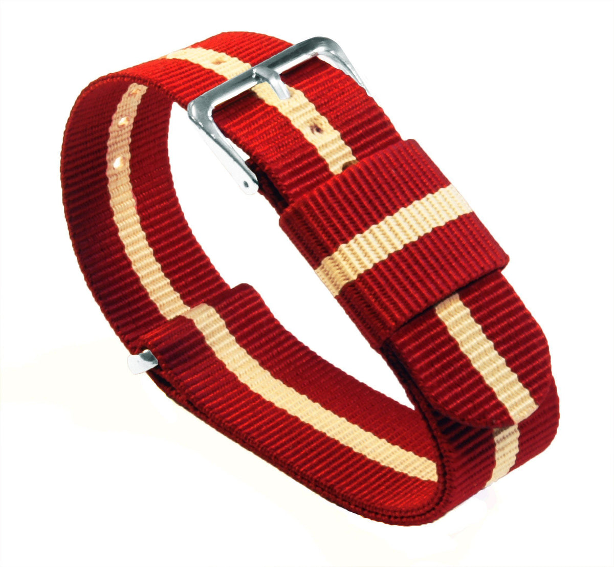 Crimson Red Linen NATO® style Nylon Band