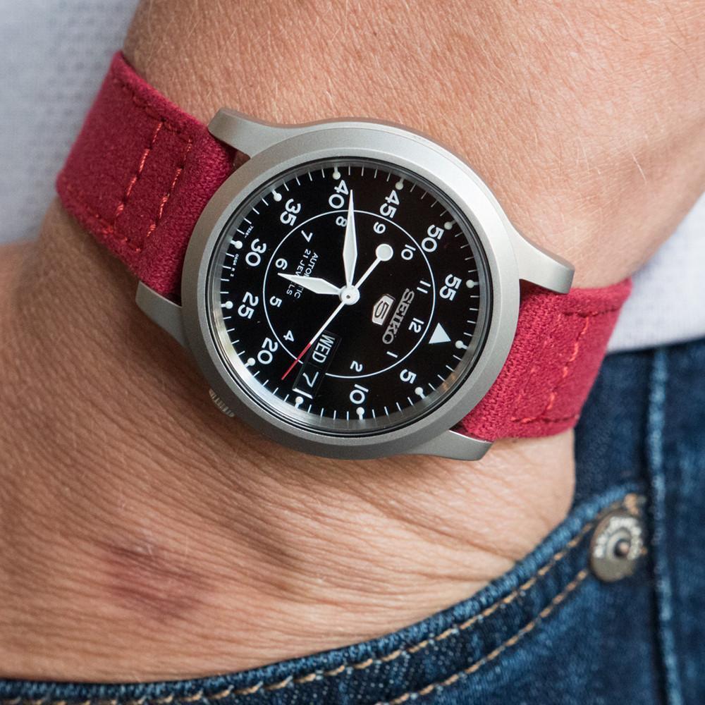 Crimson Red | Crafted Canvas - Barton Watch Bands
