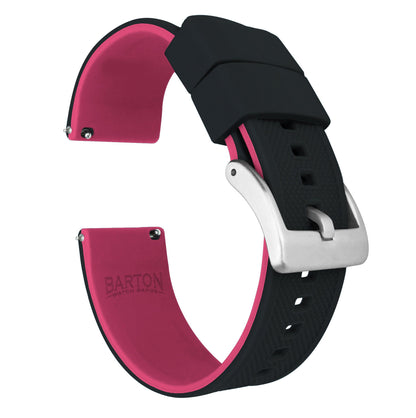 Fossil Gen 5 | Elite Silicone | Black Top / Pink Bottom - Barton Watch Bands