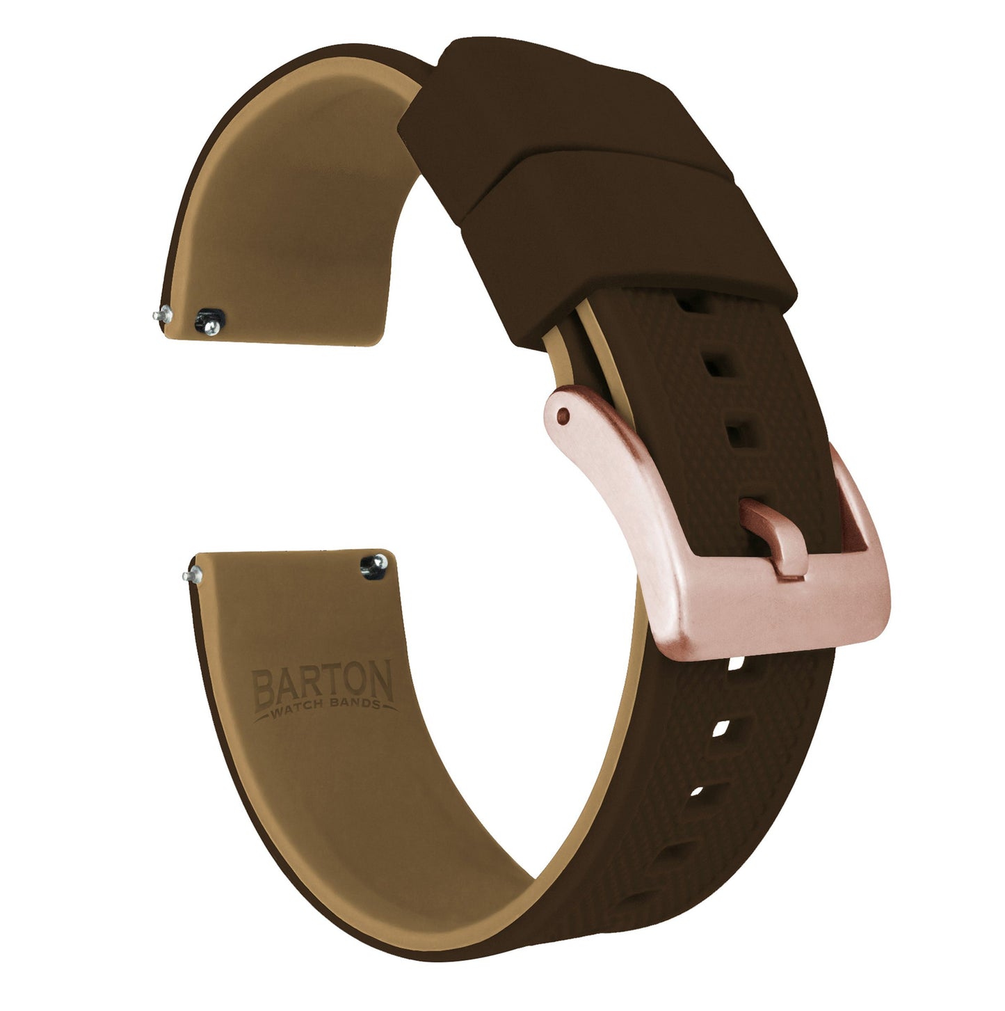 Fossil Gen 5 | Elite Silicone | Brown Top / Khaki Bottom - Barton Watch Bands
