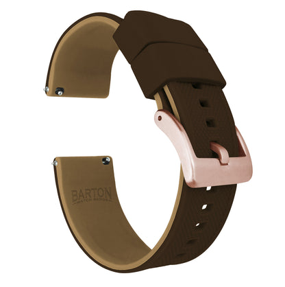Fossil Gen 5 | Elite Silicone | Brown Top / Khaki Bottom - Barton Watch Bands