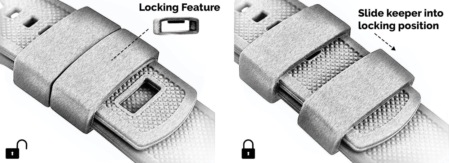 Fossil Gen 5 | Elite Silicone | Smoke Grey Top / Black Bottom - Barton Watch Bands
