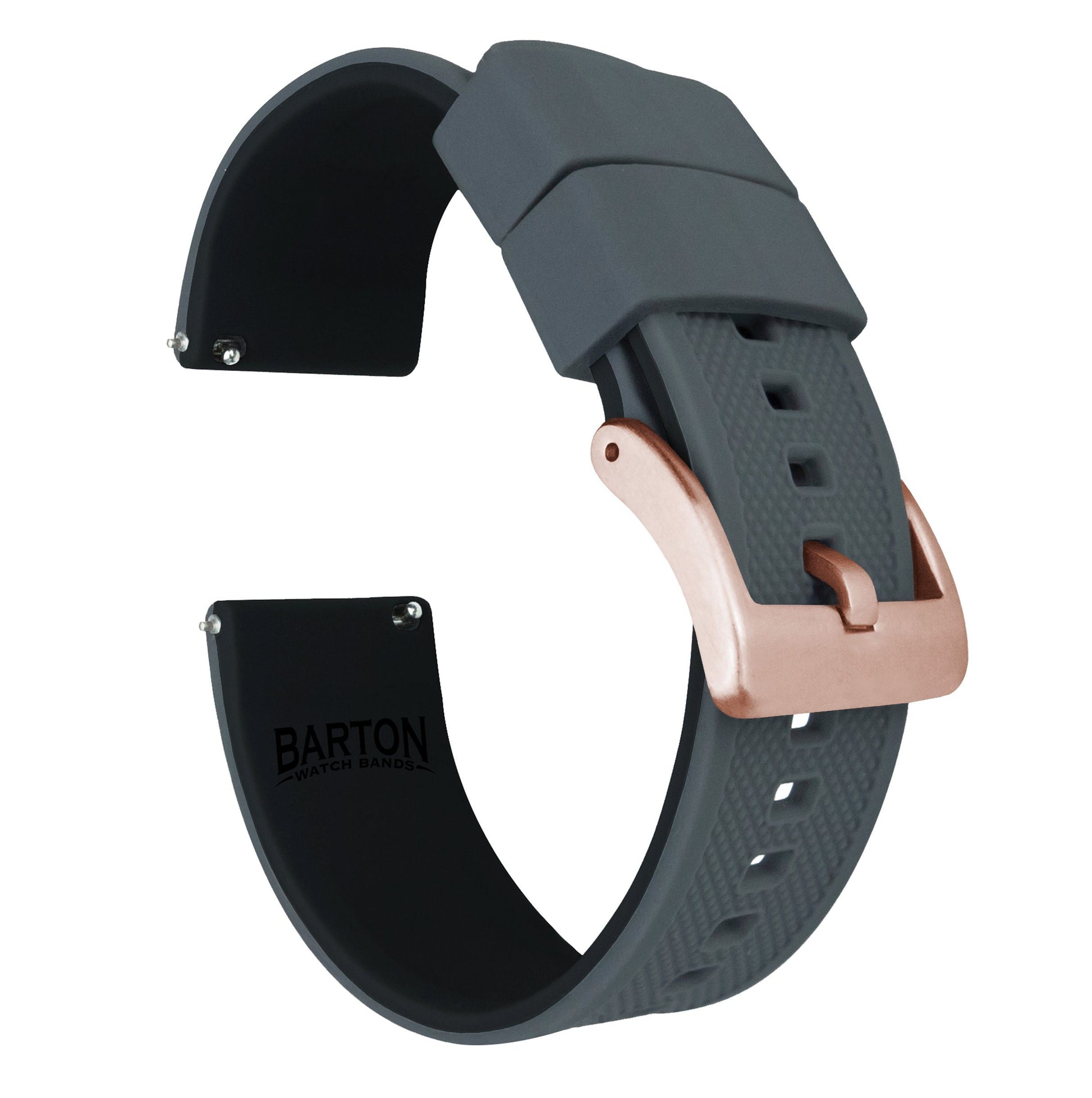 Fossil Gen 5 | Elite Silicone | Smoke Grey / Black Bottom – Barton Watch Bands