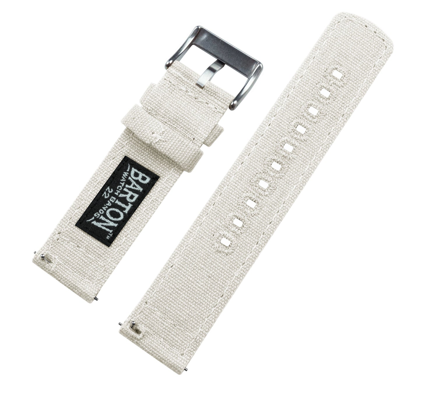 Fossil Gen 5 | Linen White Canvas - Barton Watch Bands