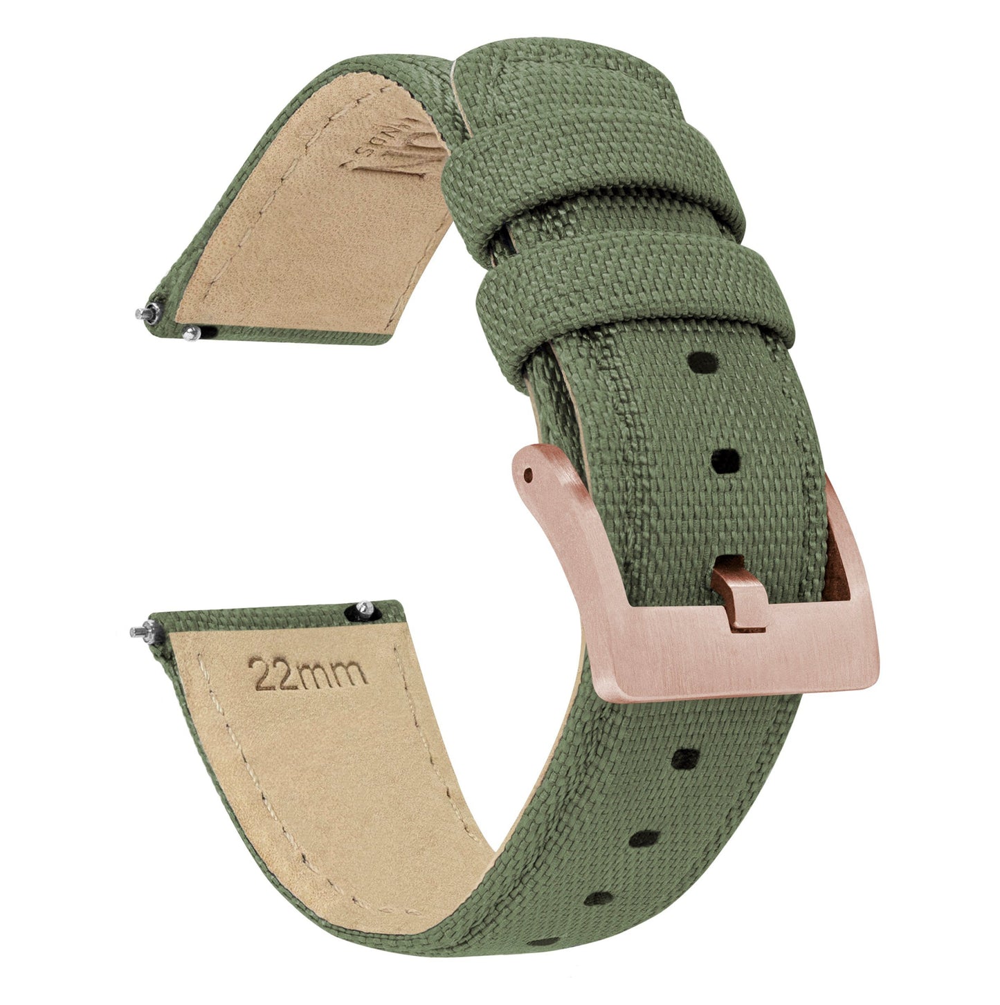 Fossil Gen 5 | Sailcloth Quick Release | Army Green - Barton Watch Bands