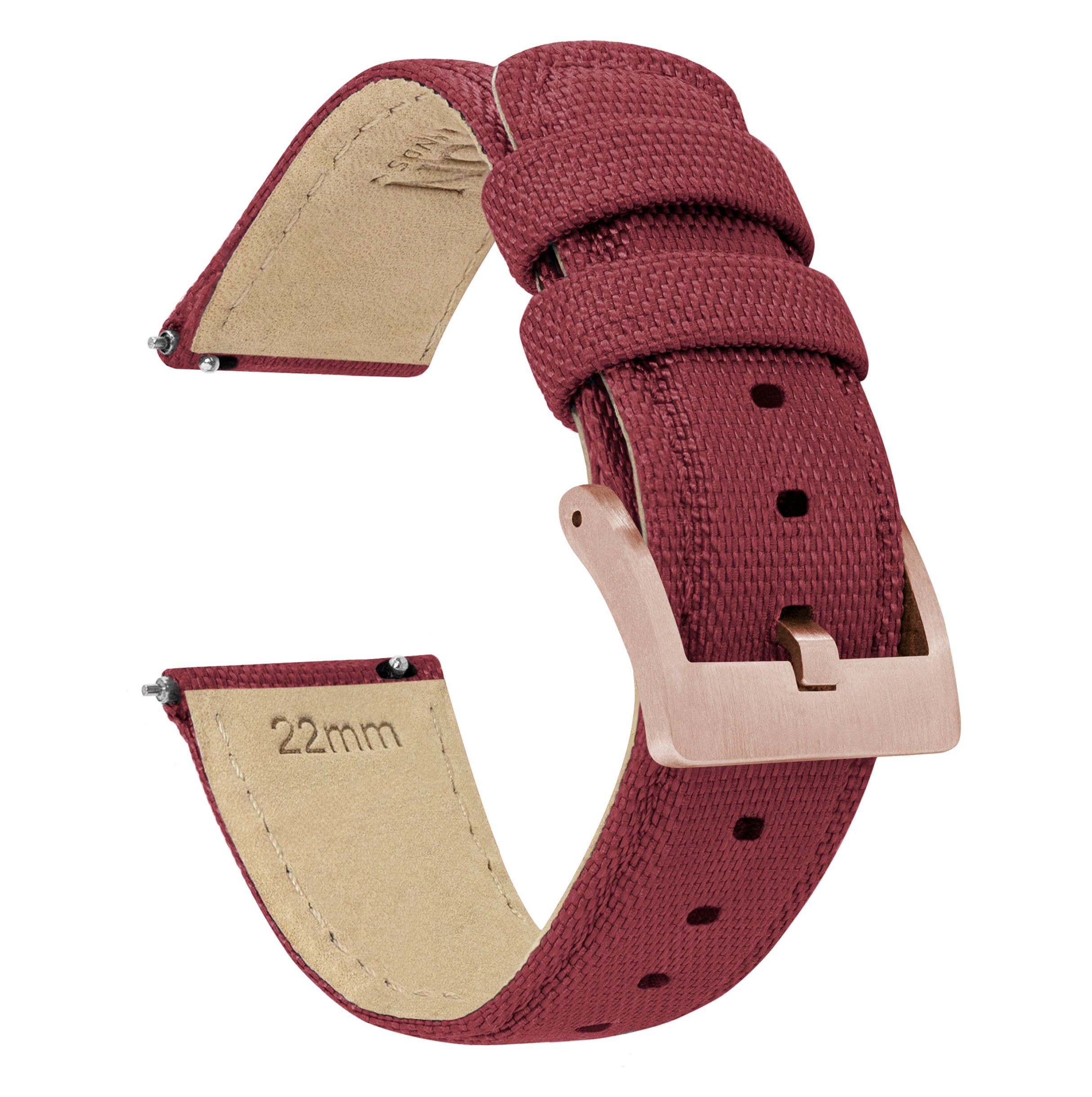 Fossil Gen 5 Sailcloth Quick Release Raspberry Red Watch Band