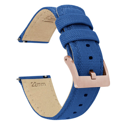 Fossil Gen 5 | Sailcloth Quick Release | Royal Blue - Barton Watch Bands