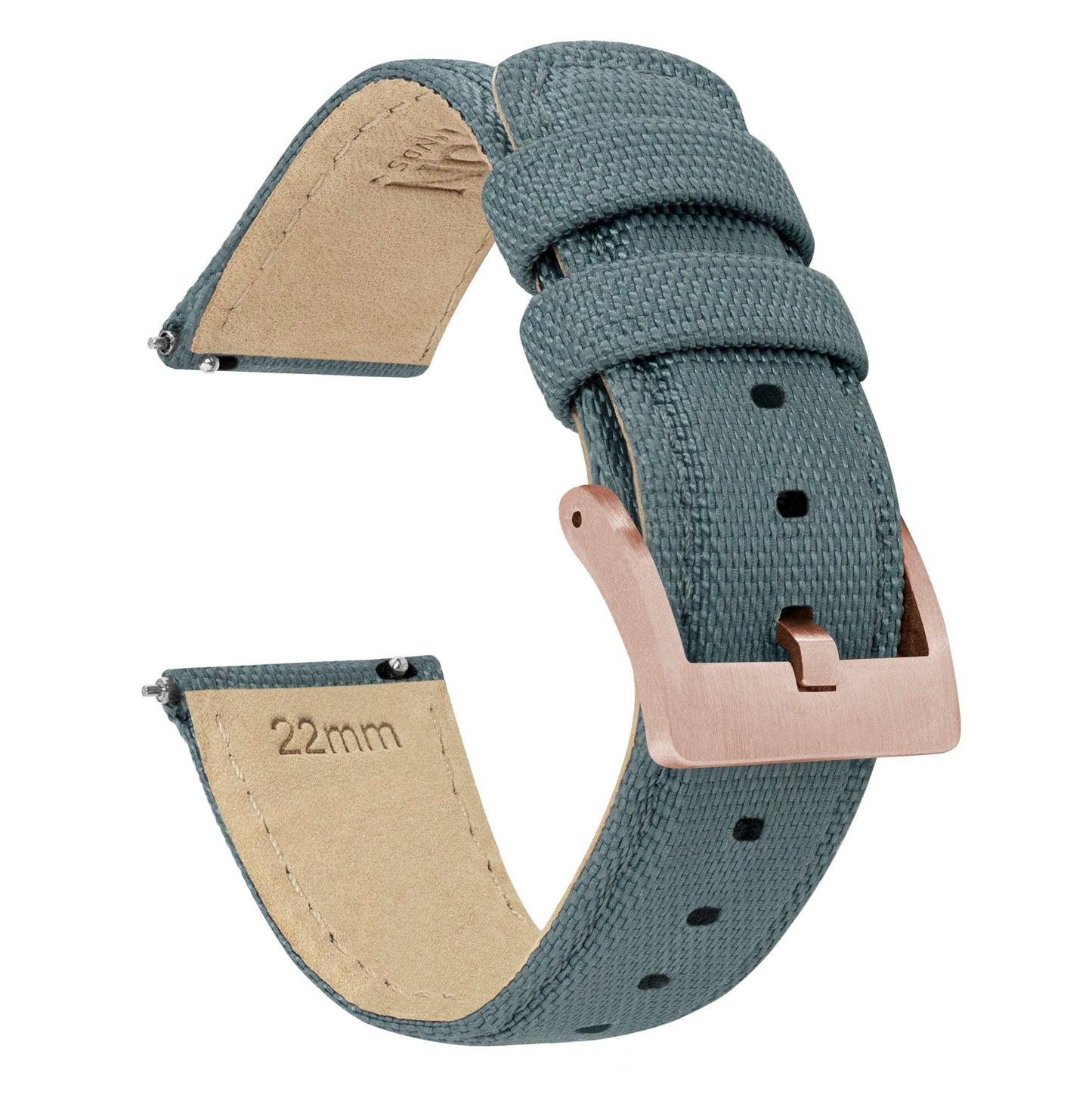 Fossil Gen 5 | Sailcloth Quick Release | Slate Grey - Barton Watch Bands