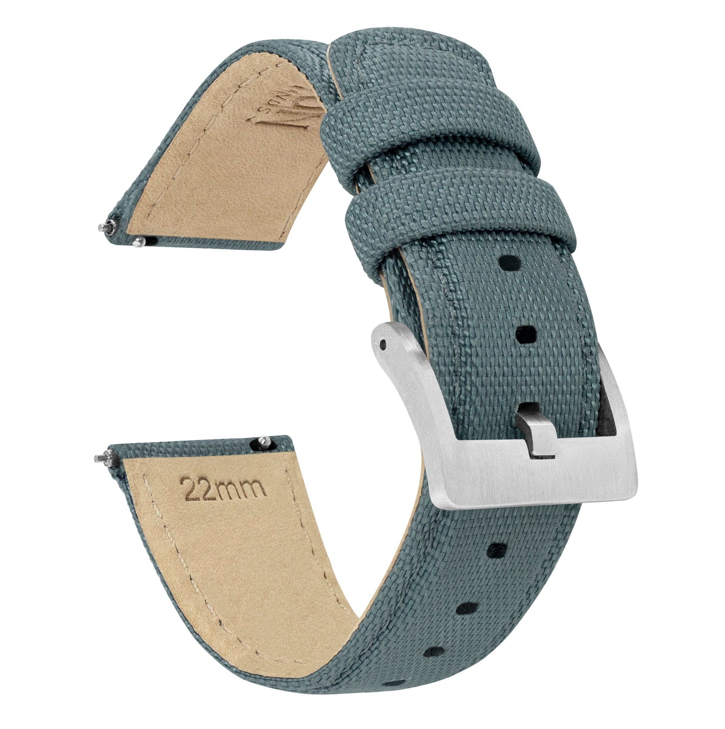 Fossil Gen 5 | Sailcloth Quick Release | Slate Grey - Barton Watch Bands