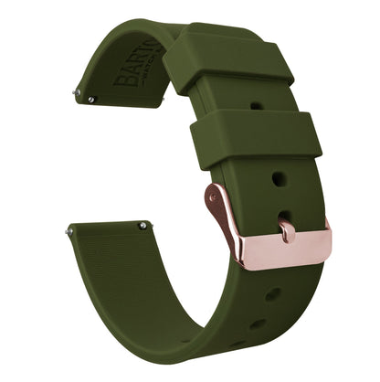 Fossil Gen 5 |  Silicone | Army Green - Barton Watch Bands