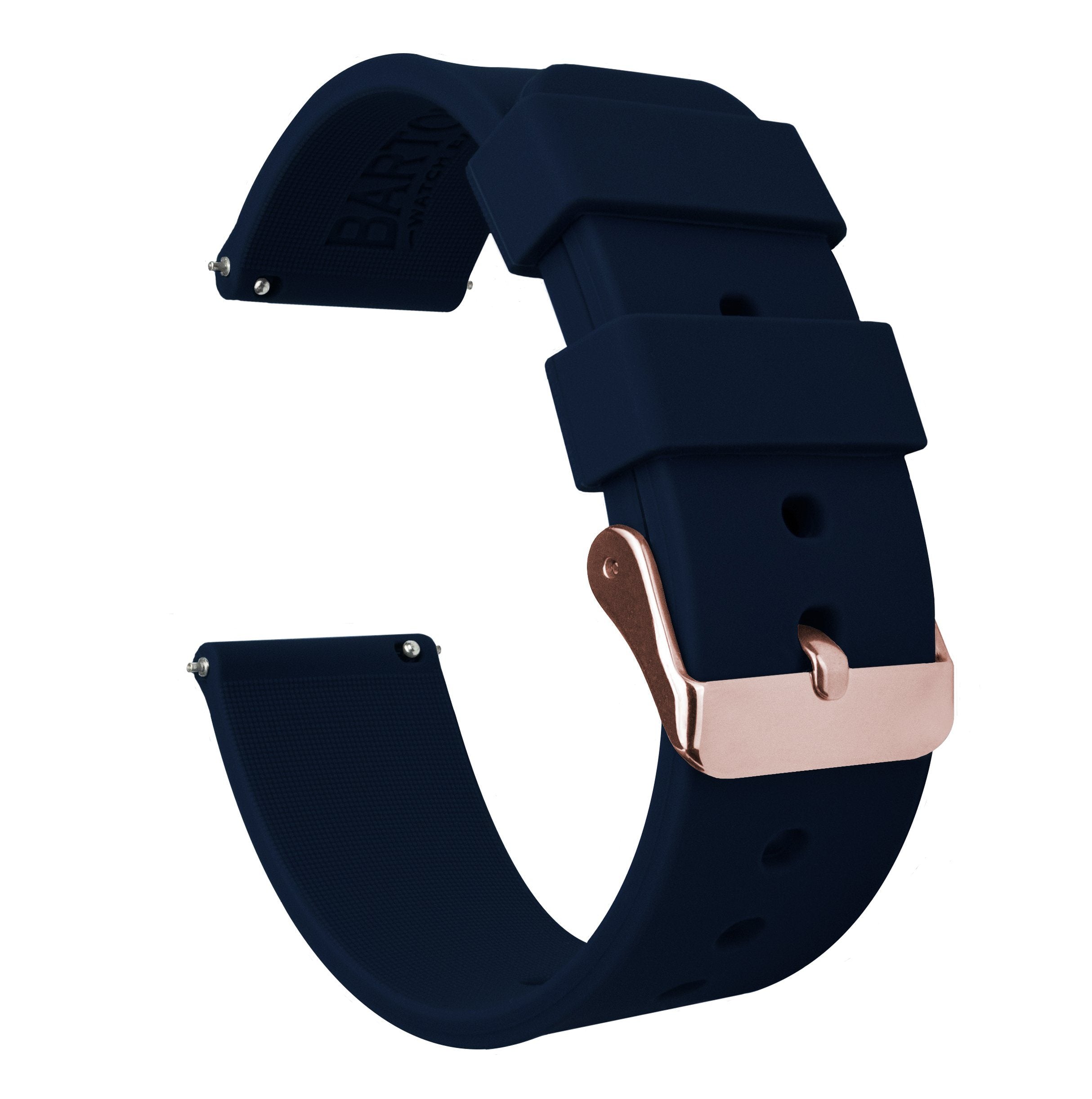 Fossil navy blue rose gold watch top