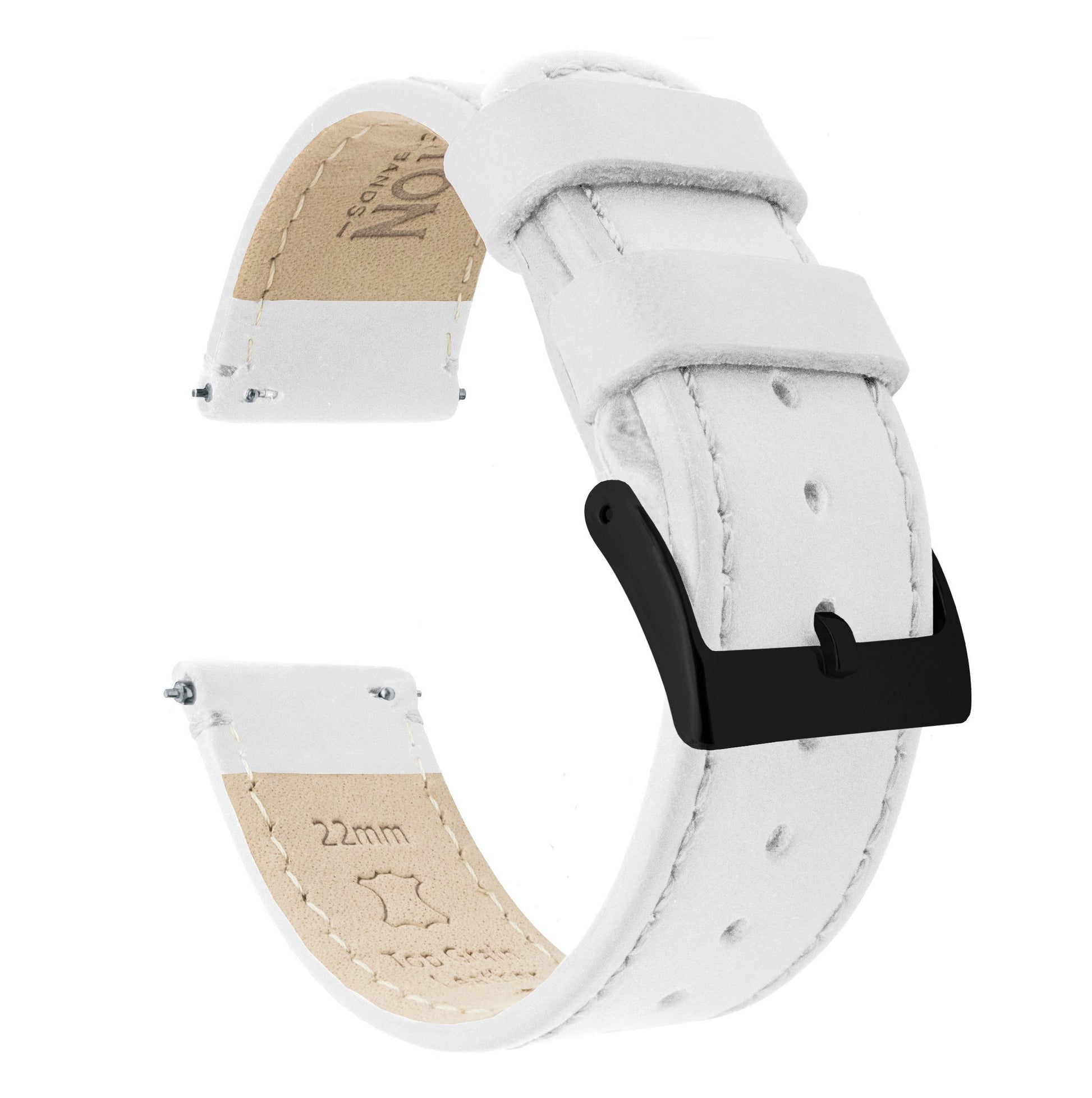 Fossil Gen 5 | White Leather & Stitching - Barton Watch Bands