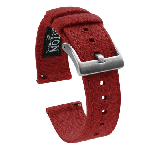 Fossil Q | Crimson Red Canvas - Barton Watch Bands