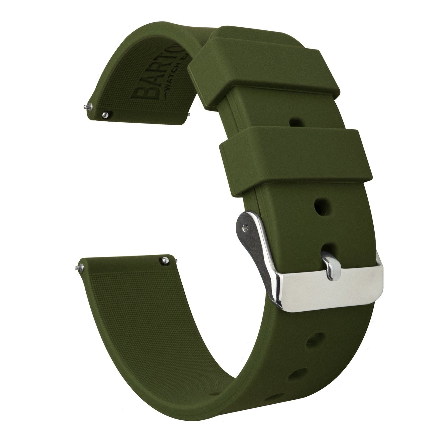 Fossil Sport |  Silicone | Army Green - Barton Watch Bands