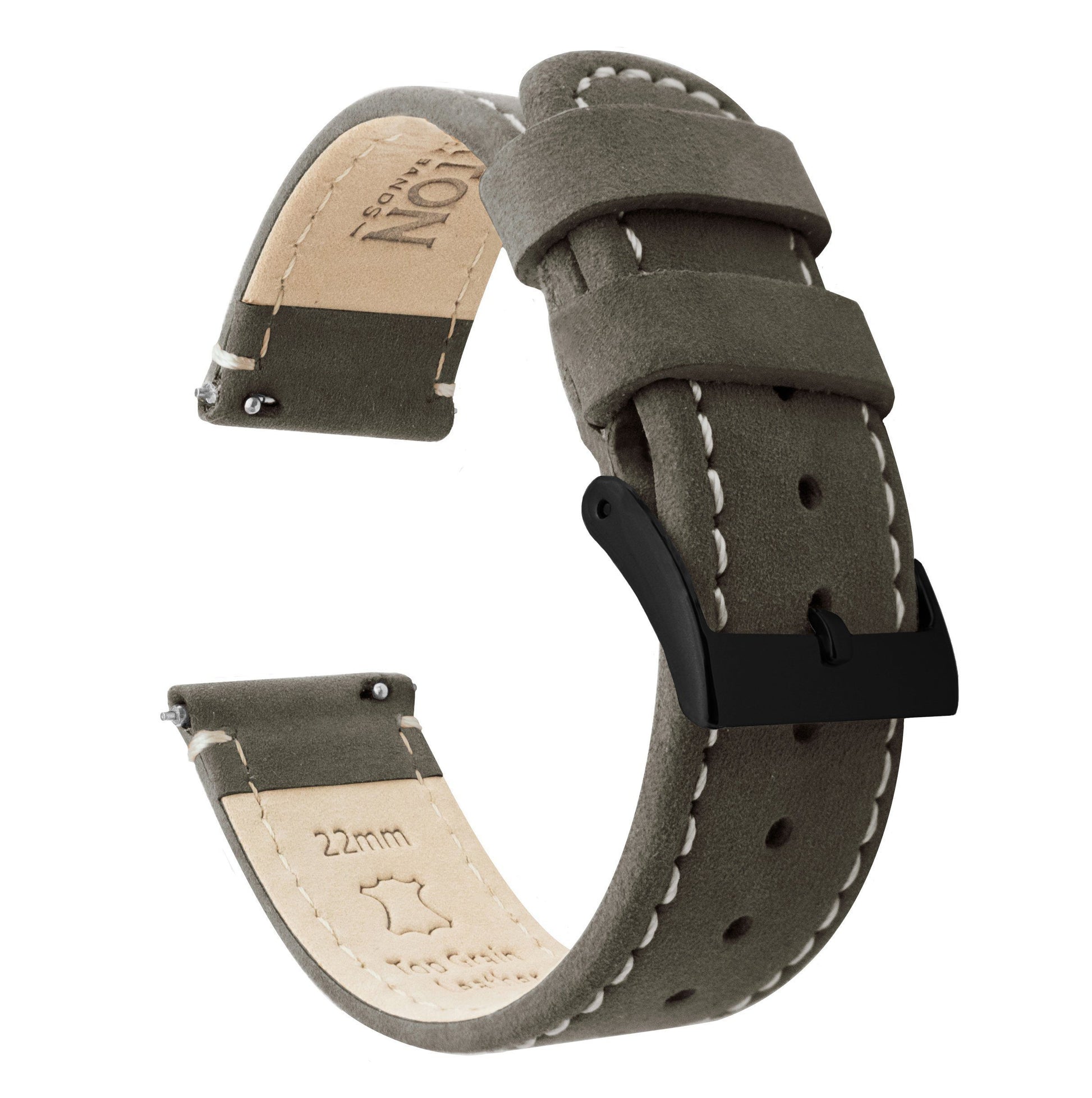Gear S2 Classic | Espresso Brown Leather & Linen White Stitching - Barton Watch Bands