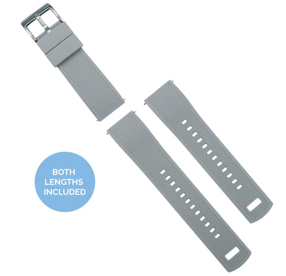 Gear S3 Classic & Frontier | Elite Silicone | Cool Grey Top / Black Bottom - Barton Watch Bands