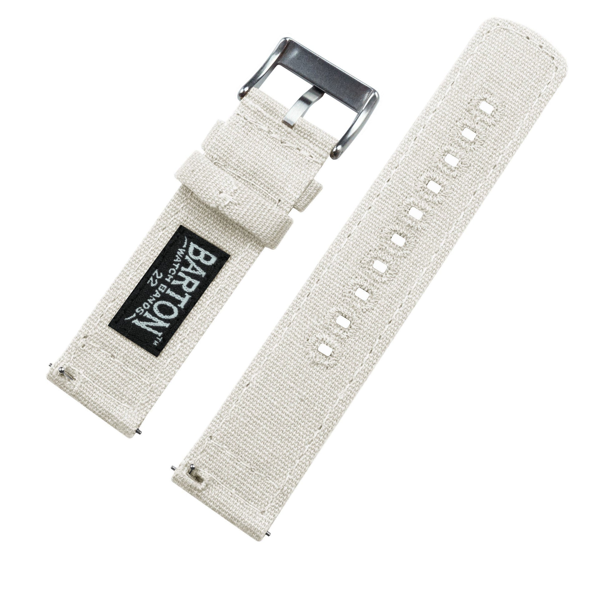 Gear S3 Classic &  Frontier | Linen White Canvas - Barton Watch Bands