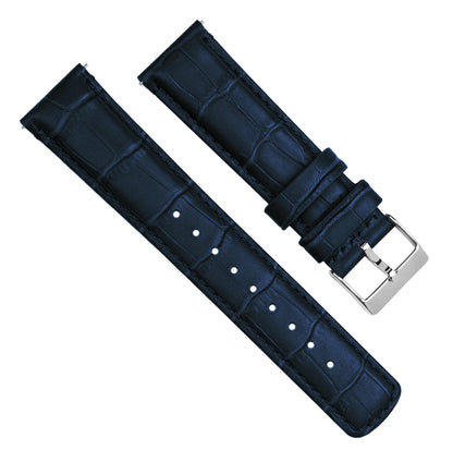 Gear S3 Classic & Frontier | Navy Blue Alligator Grain Leather - Barton Watch Bands