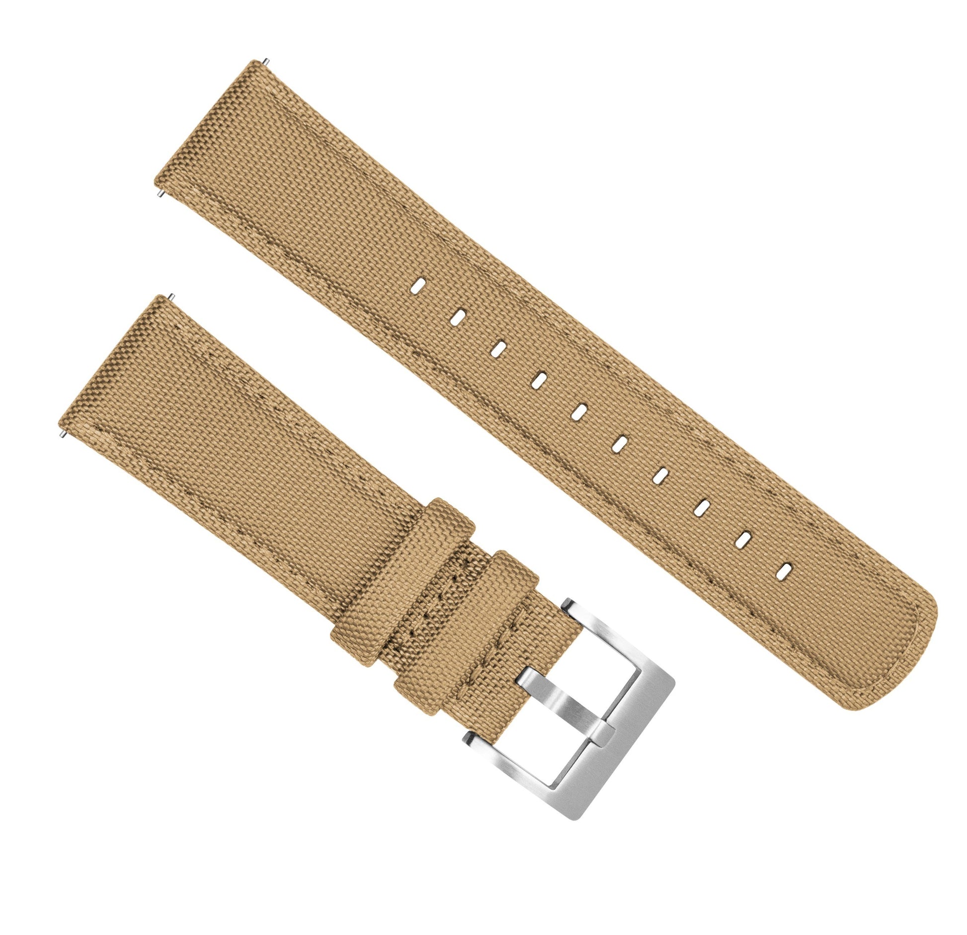 Gear S3 Classic & Frontier | Sailcloth Quick Release | Khaki Tan - Barton Watch Bands