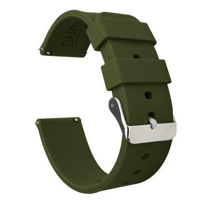 Gear S3 Classic & Frontier |  Silicone | Army Green - Barton Watch Bands