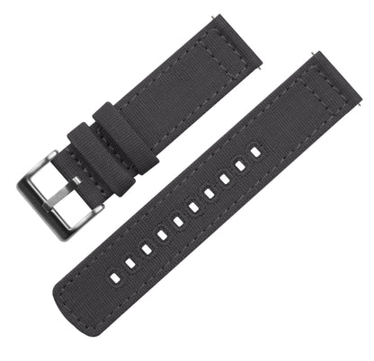 Gear S3 Classic &  Frontier | Smoke Grey Canvas - Barton Watch Bands