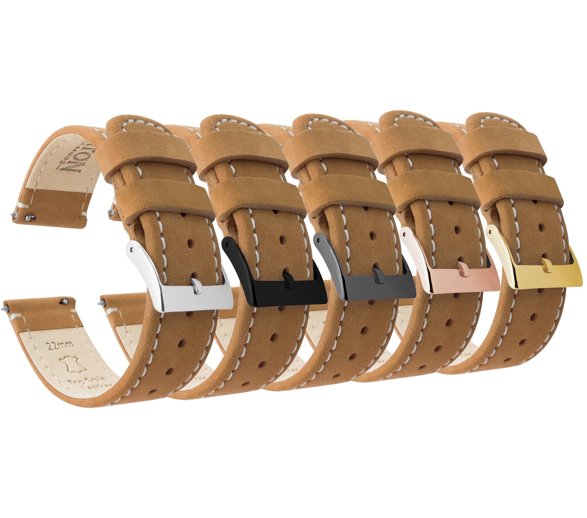 Gingerbread Leather | Linen Stitching - Barton Watch Bands